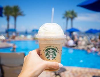 We Proudly Brew Starbucks Coffee® and specialty Starbucks™ drinks
