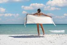 Woman enjoying the beach