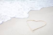 Heart in the sand on Pensacola Beach